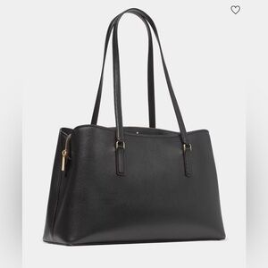 New KATE SPADE Thompson Street Commuter Tote Shoulder Bag Black Pebbled Leather
